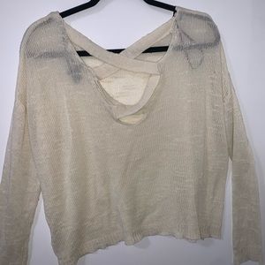 lightweight cream sweater